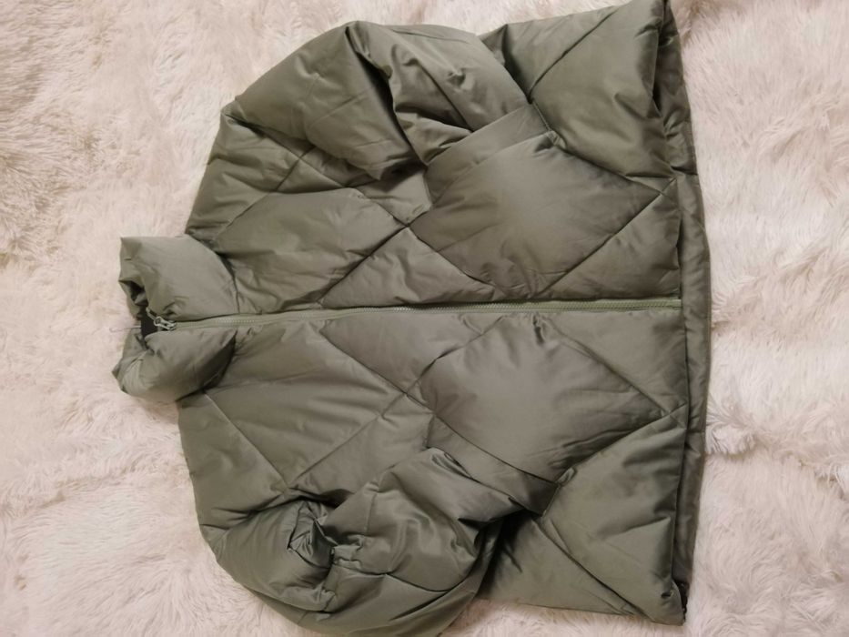 kurtka puchowa 4F M L 38 40 4FAW23TDJAF232 4F oversize oliwkowa