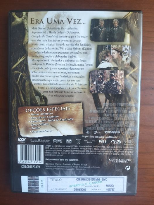 DVD Irmãos Grimm64564055651971122
