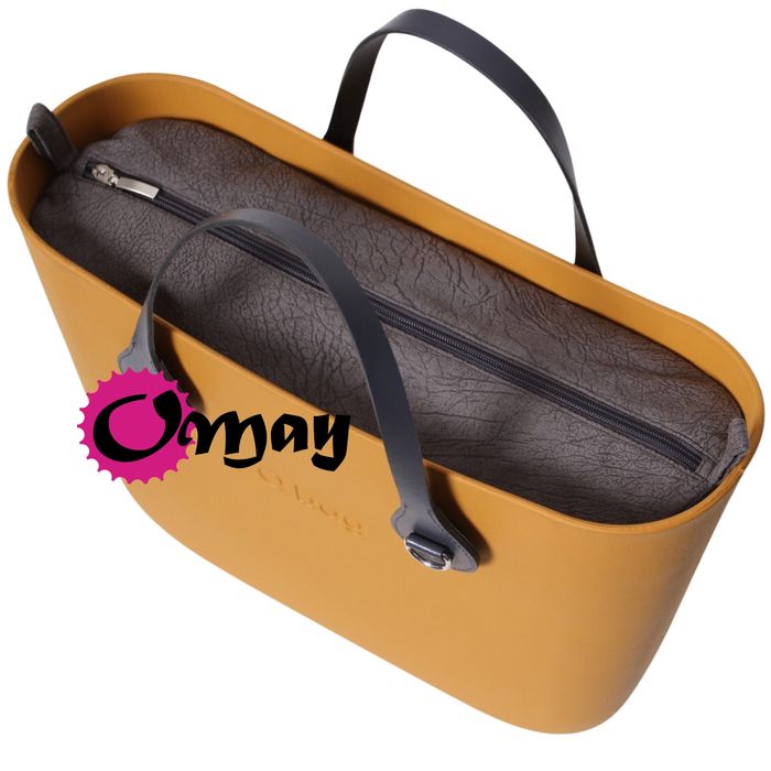 Grafitowy organizer do OBAG MINI eko skóra grafit szary wkład OMAY