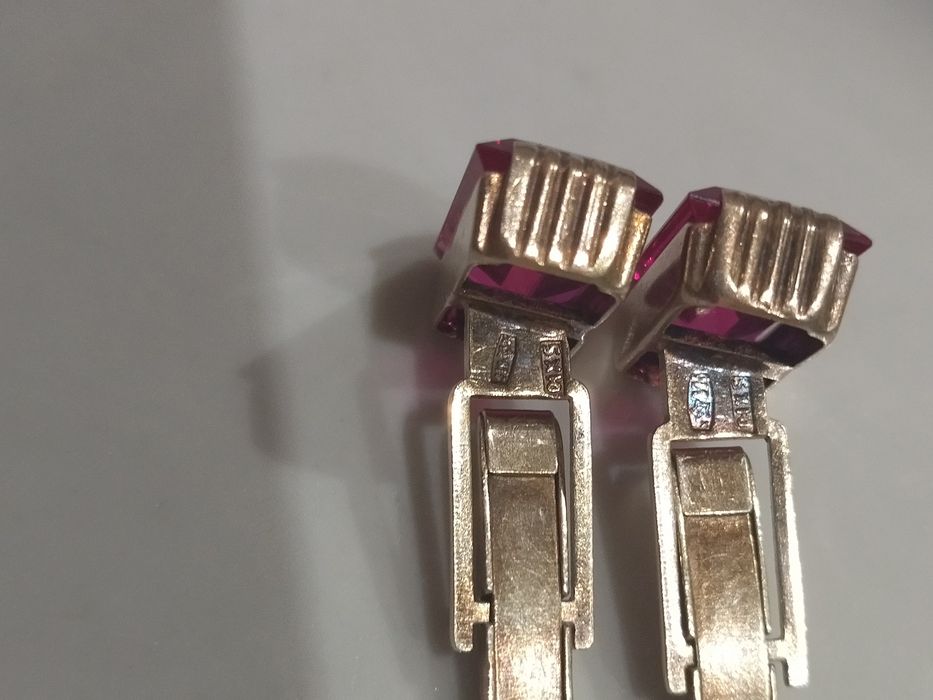 Запонки серебро позолота 875 звезда СССР.