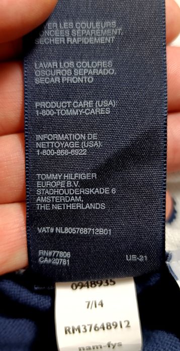 Sweter Tommy Hilfiger Damska Granatowa w Groszki Używana Stan Bardzo D