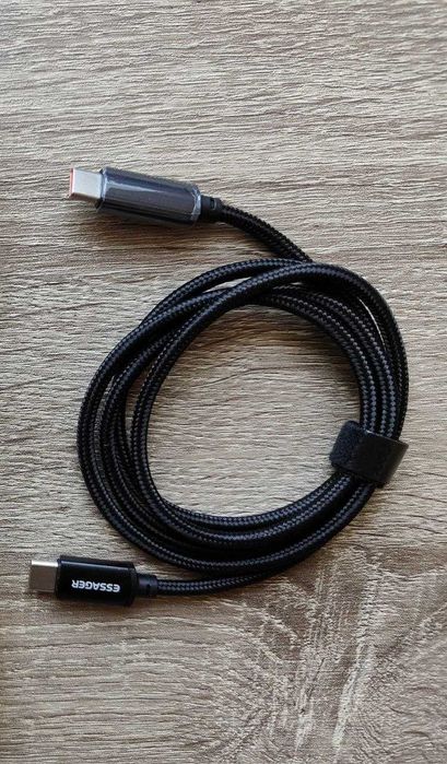 Кабель с экраном ESSAGER Type-C Type-C 100W 5А быстрая зарядка