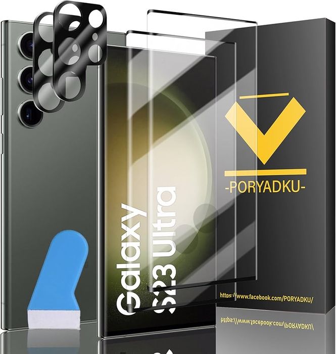 Захисне скло для Samsung Galaxy S23 Ultra 2 на екран + 2 на камеру