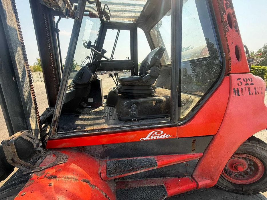 wózek widłowy LINDE H60T-03 LPG udźwig 6.000 kg 4.10m Perkins 6-cyl Kabina