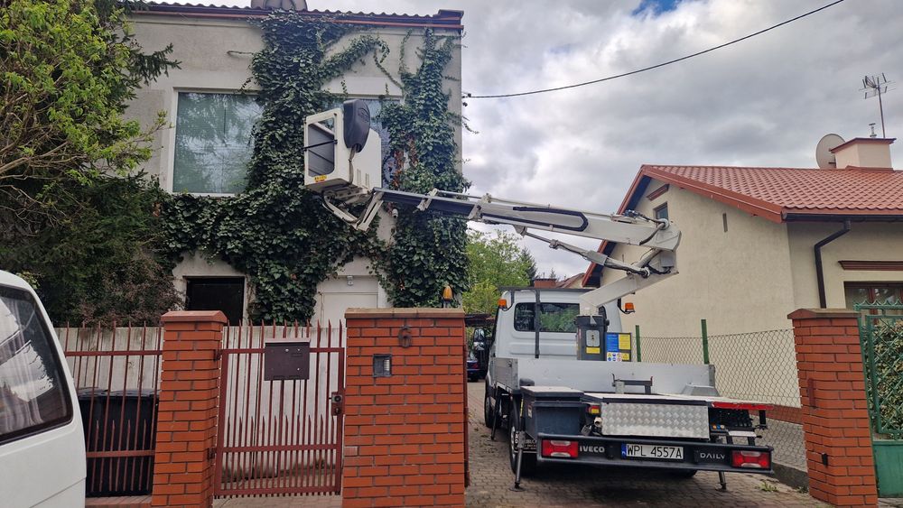 Usługi podnośnikiem koszowym