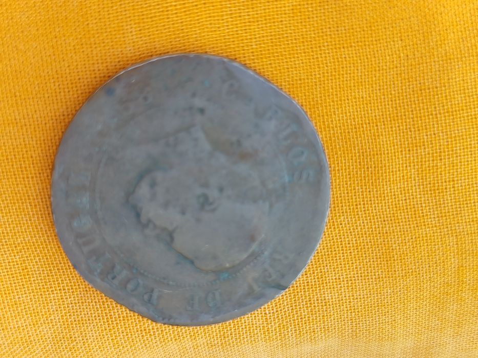 Moeda Antiga Portugal - 20 Réis D. Carlos I (Bronze)