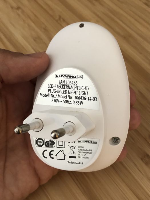 Luz de presença led com sensor de luminusidade exterior
