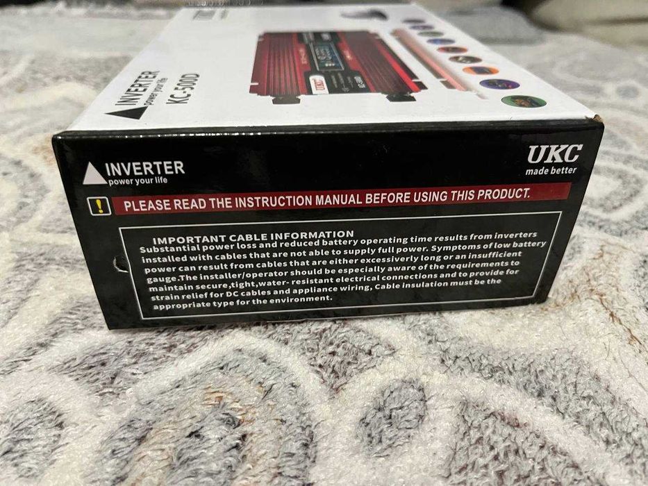 Інвертор перетворювач UKC KC-500D AC/DC з 12 на 220 вольт + LCD 500W