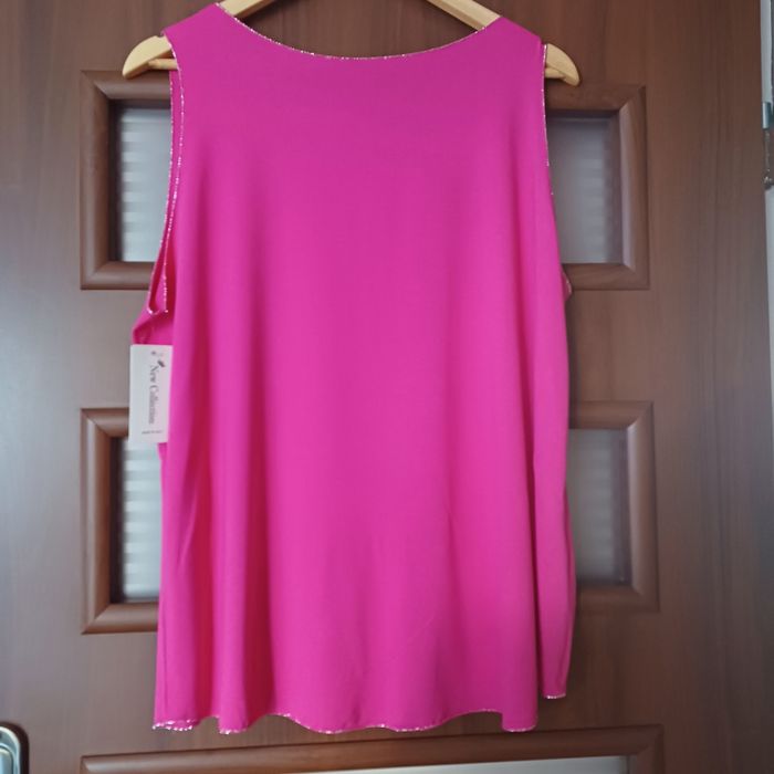 Bluzka na ramiaczkach ze srebrną nitką, nowa