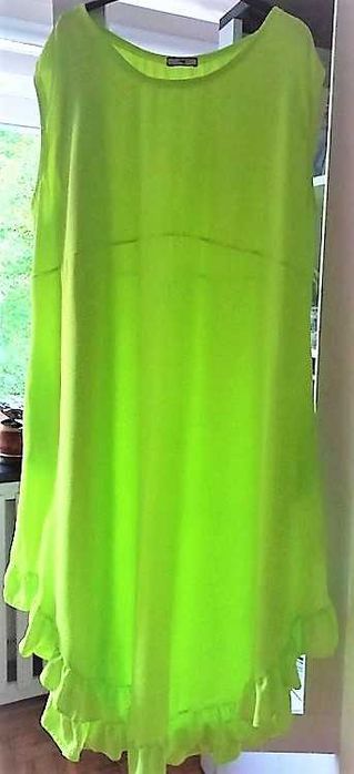 Sukienka Taffi na lato neonowa limonka