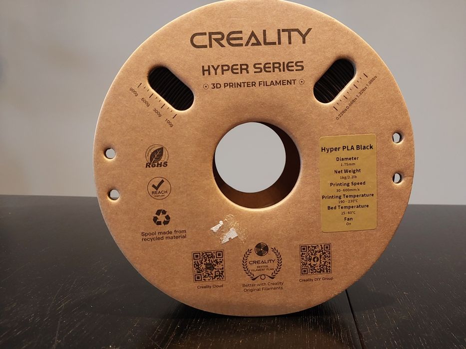 Filament Do Drukarki 3D Creality Hyper Series 2Kg Czarny 1,75mm