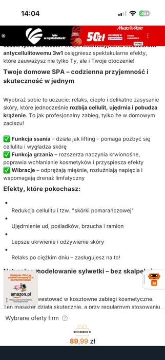 Masazer 3w1   Bezprzewodowy