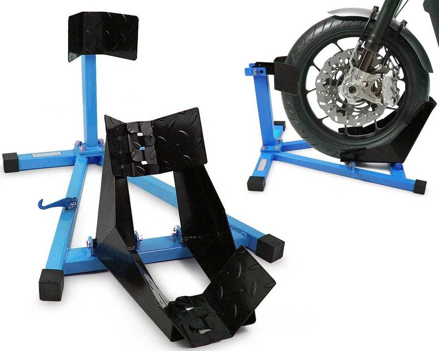STOJAK postojowy / transportowy do motocykla 17" - 21" NIEBIESKI