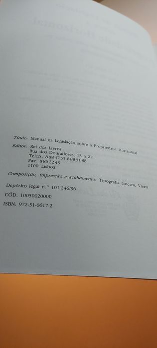 Manual da Legislação sobre Propriedade Horizontal (11ª edição)
