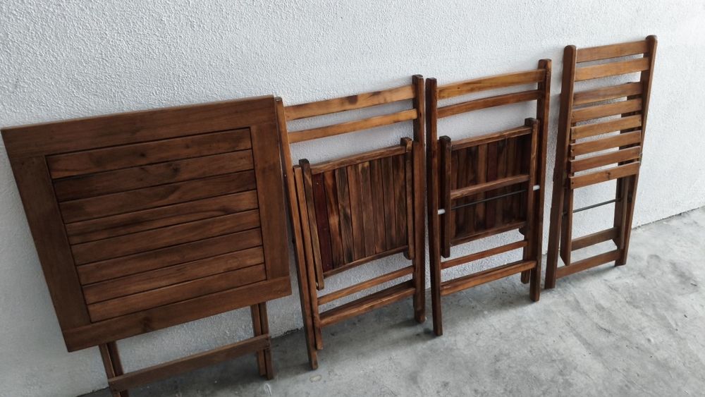 Cadeira/mesa articuladas jardim