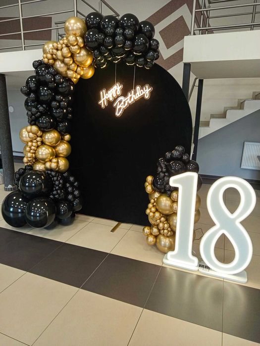 Dekoracje balonowe, ścianki, tło do zdjęć, girlandy