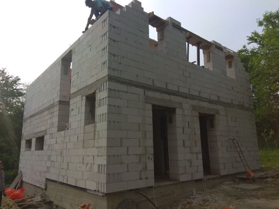 Будівництво будинків,дач,приміщень з газобетону.