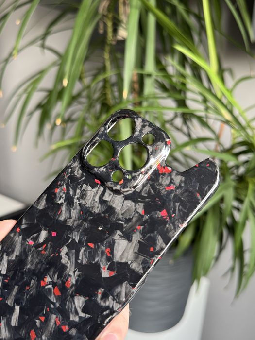 Чохол для iPhone 15 Pro. Чохол з кованого карбону для айфона