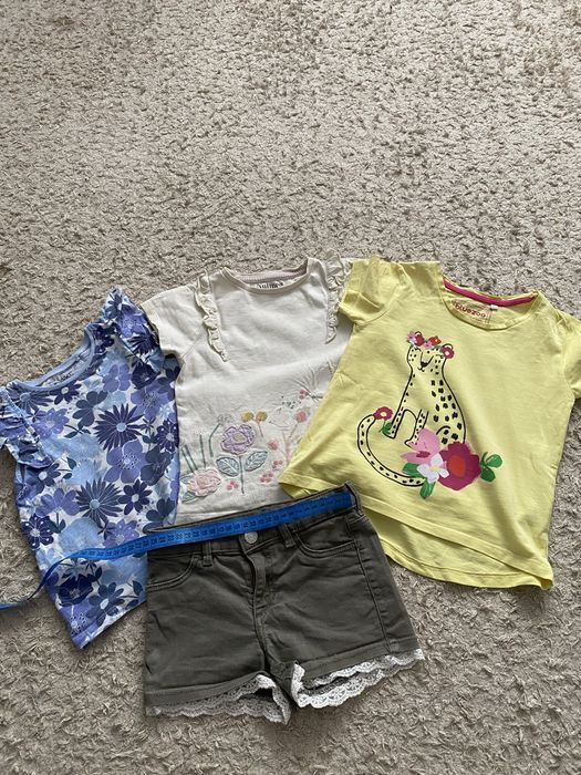 Футболки zara, gap, next, шорти h&m, спідниця 4-6р
