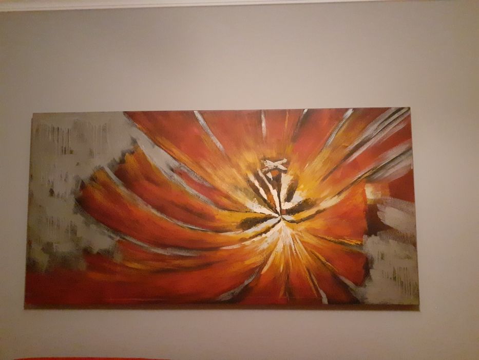 Tela decorativa pintada á mão