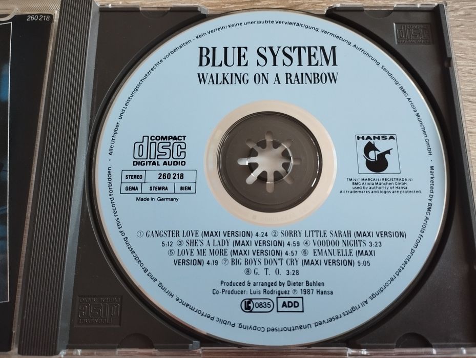 CD Blue System - Walking On A Rainbow (1987)