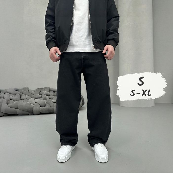 Джинси чоловічі широкі, baggy jeans, штани баггі реп | Джинсы широкие мужские, штаны багги, джынсы беги 90 х rap sk8 | Розмір S