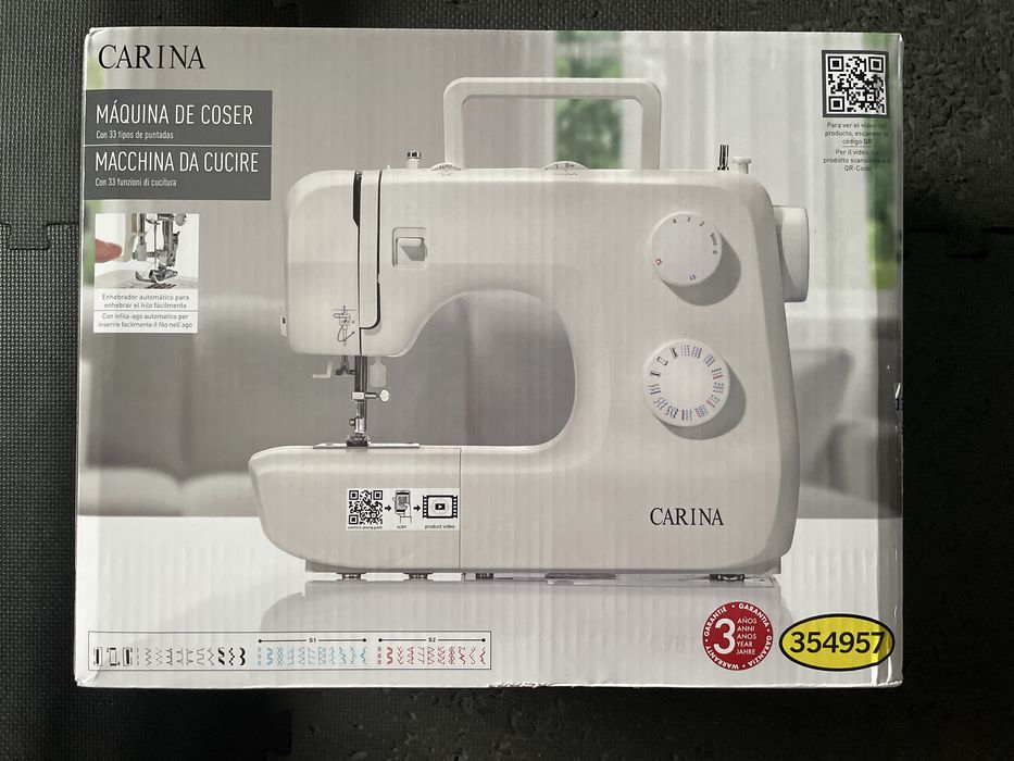 Máquina de Costura Carina - COMPLETAMENTE NOVA