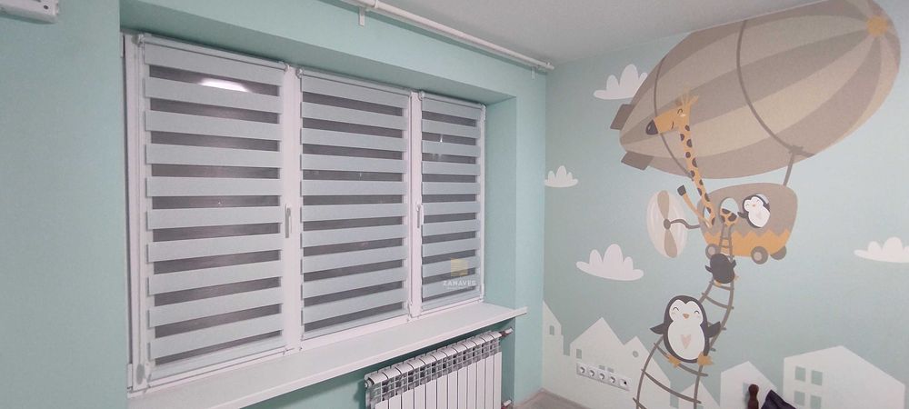 Римські штори, рулонні, жалюзи день ночь, тканинні ролети блекаут