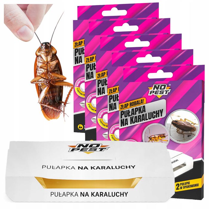 Pułapka lepowa, lep na karaluchy, prusaki i karaczany No Pest® (5 szt)