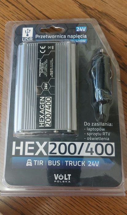 Міні інвертор Volt Polska HEX-200/400w на 24v