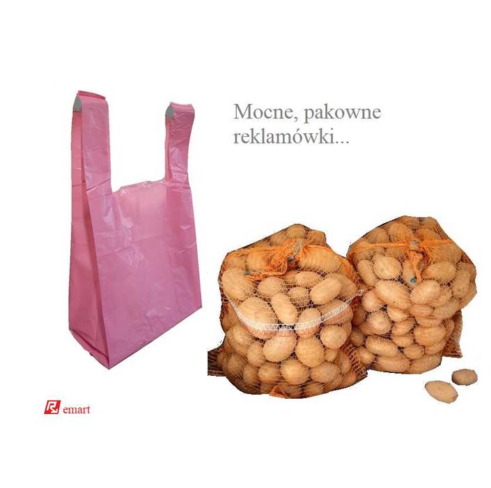Reklamówki 30/55 różowe mocne