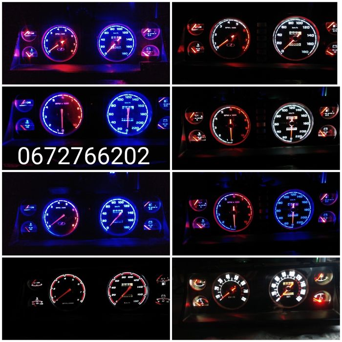 Панель тюнінг підсвітка пересвет приборов ВАЗ 2106 01 04 05 08 07 09