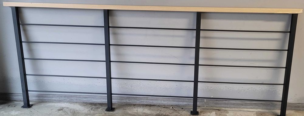 Balustrada loft stal + dębowa poręcz | 271 cm | stan bardzo dobry