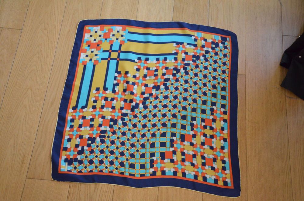 piękna kolorowa chusta/apaszka 100% jedwab  silk