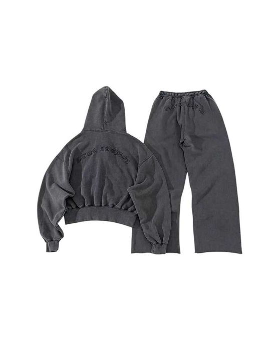 Штани Acne Studios Felly Gothic Logo Sweatpant Ocean Blue