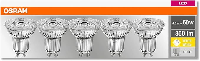 OSRAM Żarówka LED GU10 4,3W 2700K ciepła biel 4szt