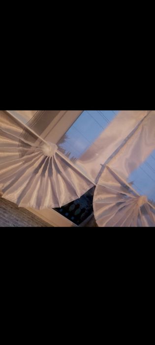 Firanki panele białe kpl balkon