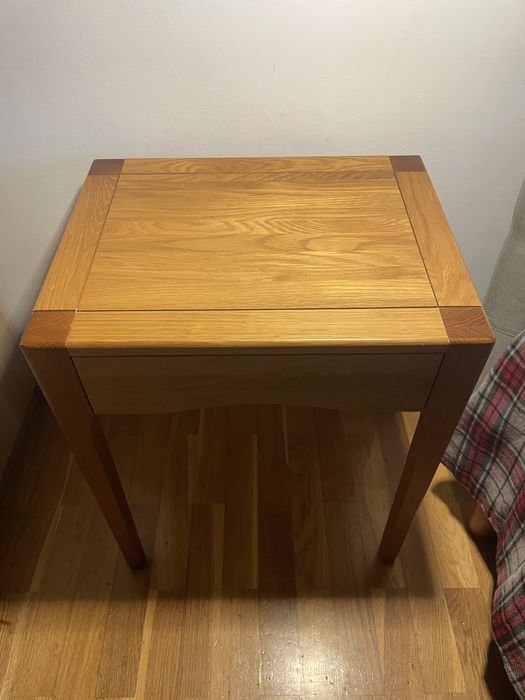 Mesa cabeceira madeira carvalho Zara Home como Nova