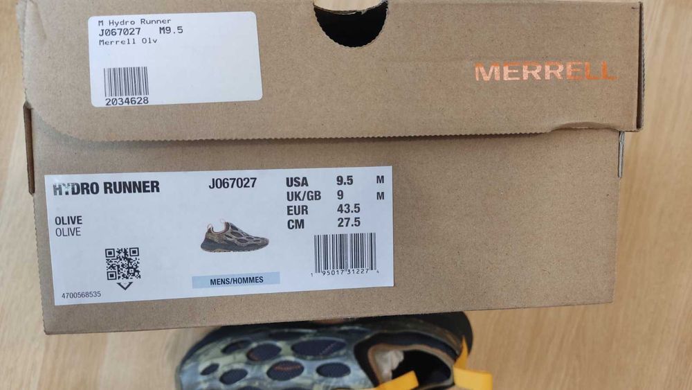 Продам кросівки -Merrell-HydroRunner-43.5(EUR)-наш-42.Нові.