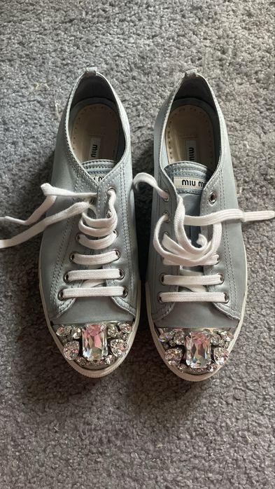Кеди  сатинові miu miu оригінал