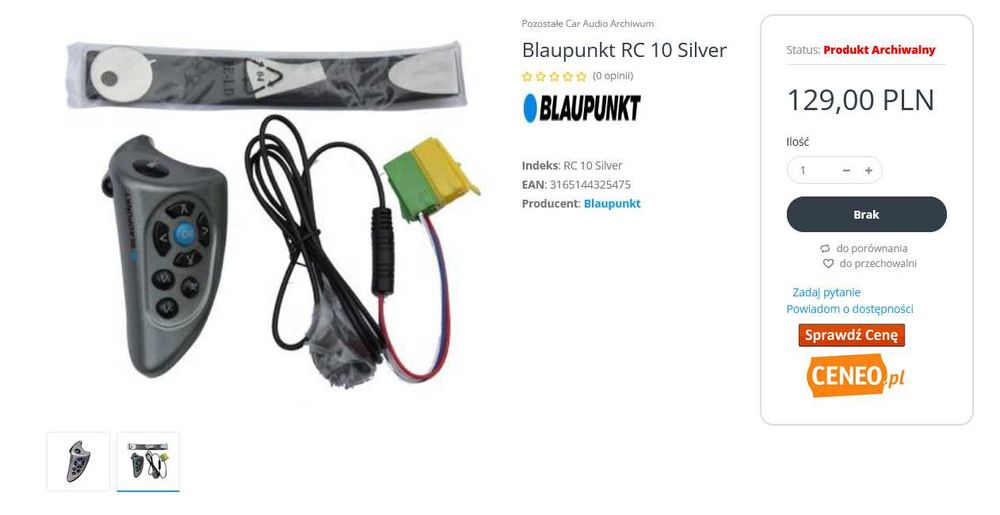 Пульт Blaupunkt RC 10 Silver Edition