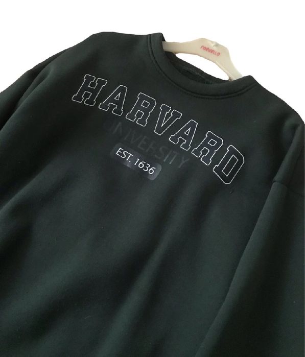 Зеленый свитер harvard