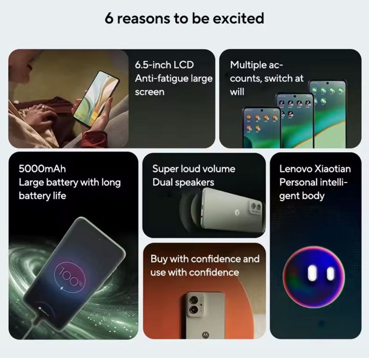 Новий Смартфон Motorola MOTO G55, 8/256, (6,5", 120 Гц Full-HD) Lenovo