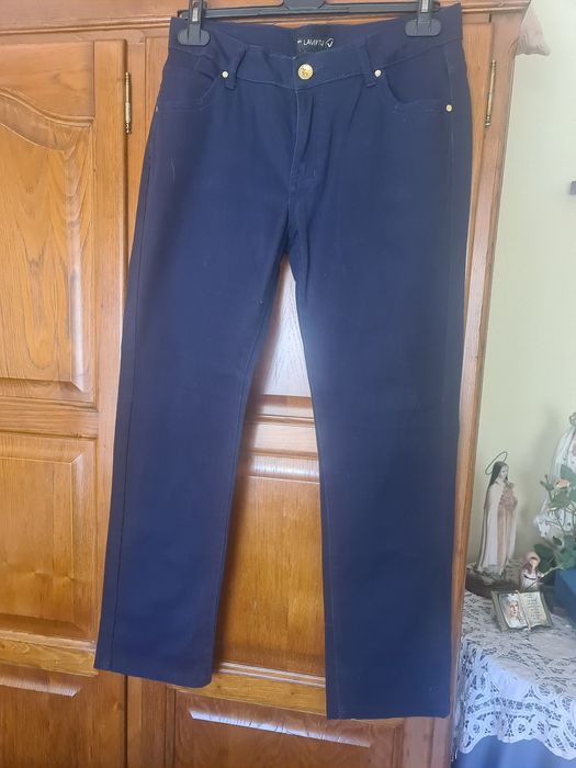 Calças de ganga azuis de senhora