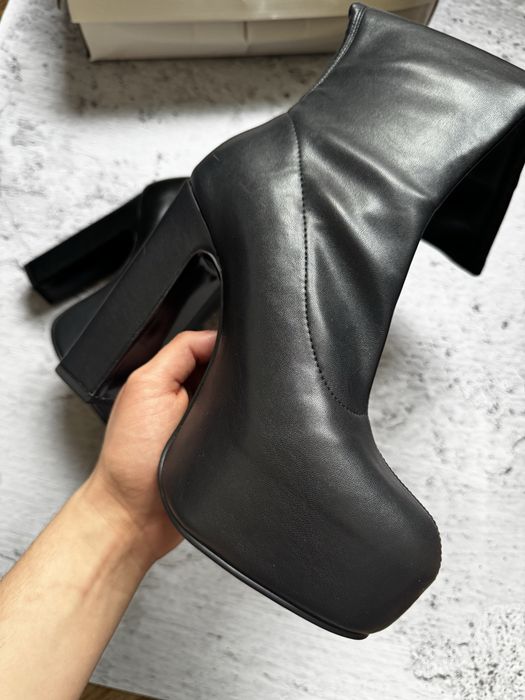 Botki kozaki na platformie Steve Madden Tantalizer damskie czarne 39