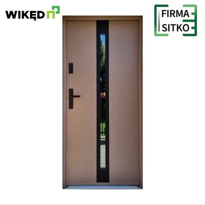 Drzwi WIKĘD OPTIMUM TERMO 76mm wzór 25 z montażem
