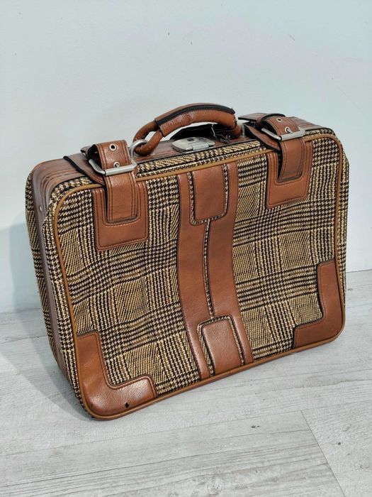 Stylowa Walizka Vintage / Retro – Lata 70./80. – Klasyczna Krata