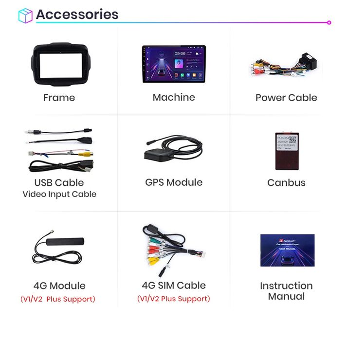 Rádio android 9" JEEP Renegade 2016-20 Carplay GPS wifi 1/32GB Novo