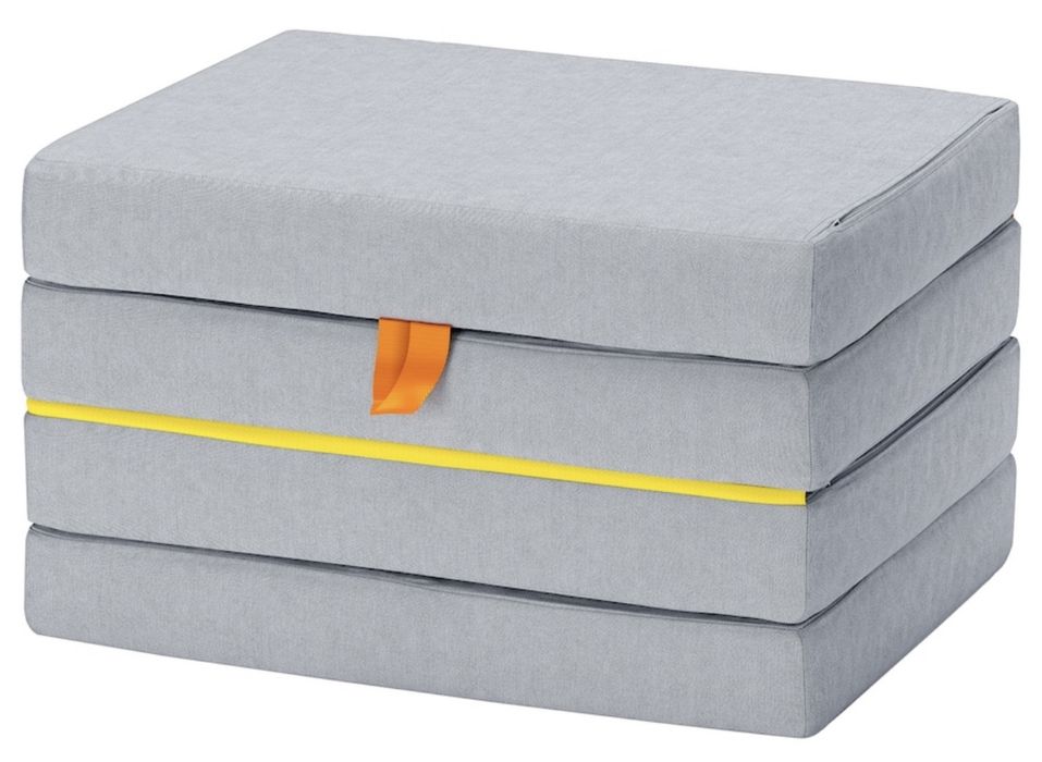 Pufe/colchão dobrável cinza