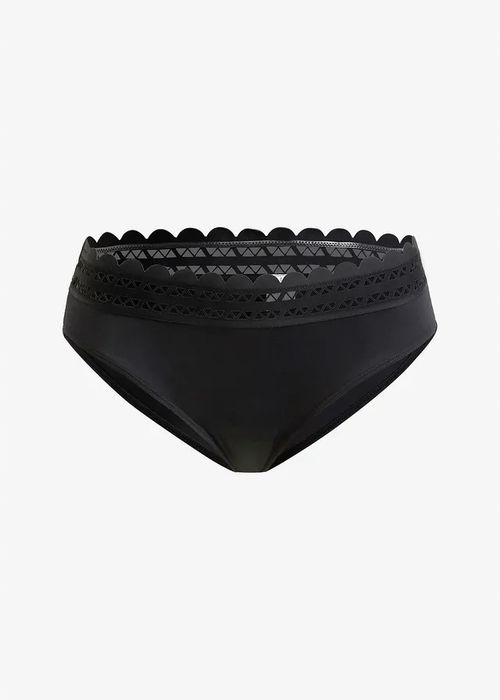 B.P.C. figi bikini czarne z laserowo ciętym wzorem 38.